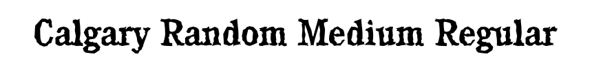 Calgary Random Medium Regular