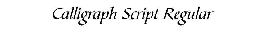 Calligraph Script Regular