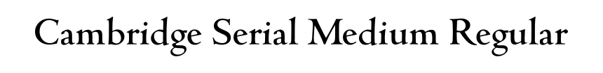 Cambridge Serial Medium Regular