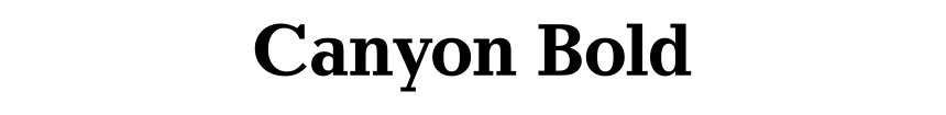 Canyon Bold