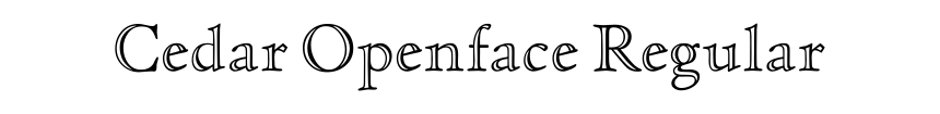 Cedar Openface Regular