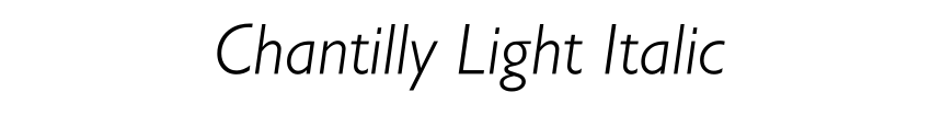 Chantilly Light Italic