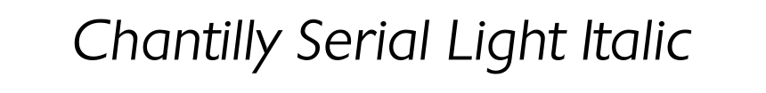 Chantilly Serial Light Italic