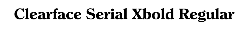 Clearface Serial Xbold Regular