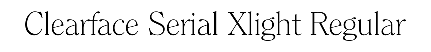 Clearface Serial Xlight Regular