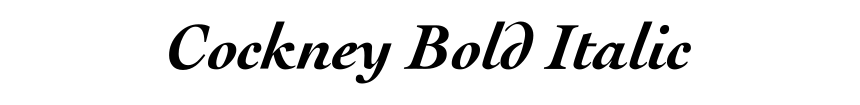 Cockney Bold Italic