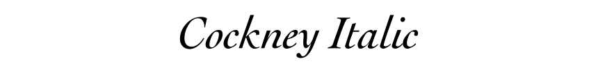 Cockney Italic