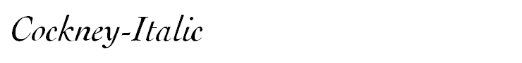 Cockney-Italic