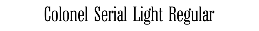 Colonel Serial Light Regular