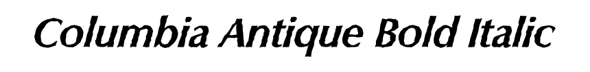 Columbia Antique Bold Italic