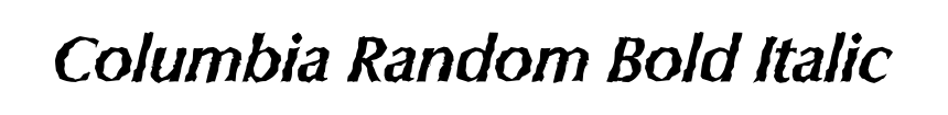 Columbia Random Bold Italic