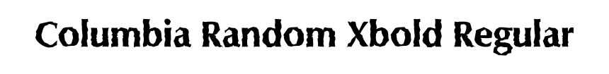 Columbia Random Xbold Regular