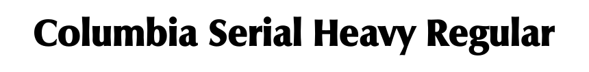 Columbia Serial Heavy Regular