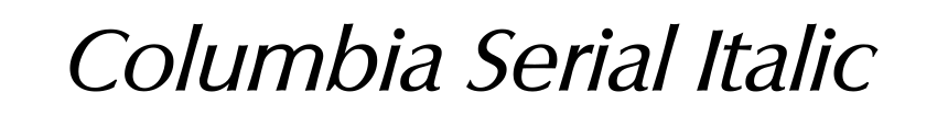 Columbia Serial Italic