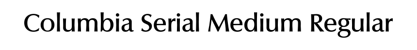 Columbia Serial Medium Regular