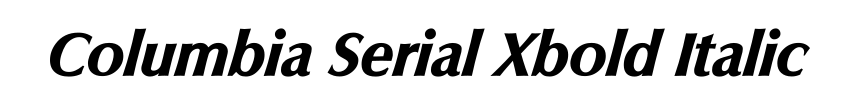 Columbia Serial Xbold Italic
