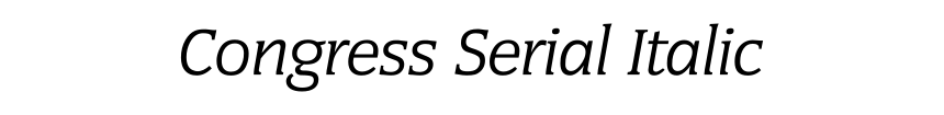 Congress Serial Italic