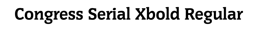 Congress Serial Xbold Regular