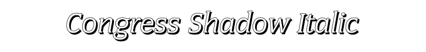 Congress Shadow Italic