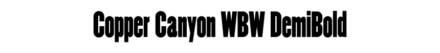 Copper Canyon WBW DemiBold