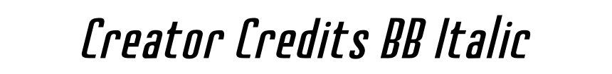 Creator Credits BB Italic