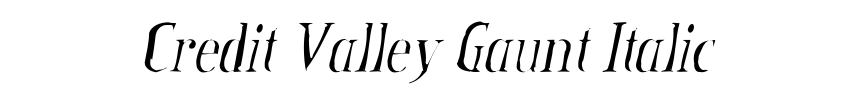 Credit Valley Gaunt Italic