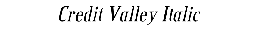 Credit Valley Italic
