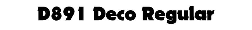 D891 Deco Regular