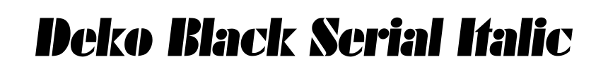 Deko Black Serial Italic