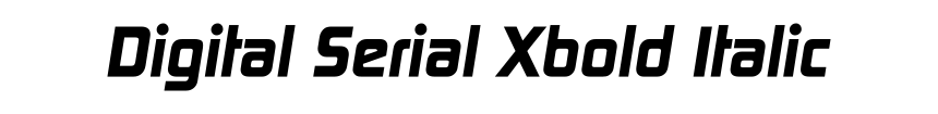 Digital Serial Xbold Italic