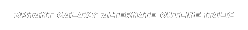 Distant Galaxy Alternate Outline Italic