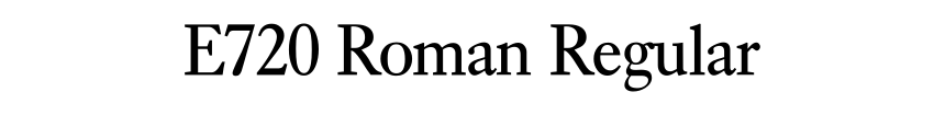 E720 Roman Regular