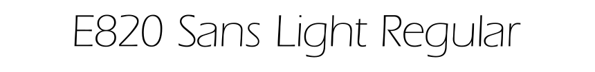 E820 Sans Light Regular