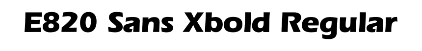 E820 Sans Xbold Regular