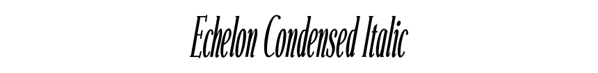 Echelon Condensed Italic