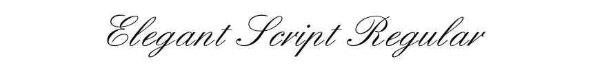 Elegant Script Regular
