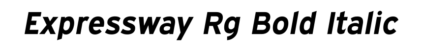 Expressway Rg Bold Italic