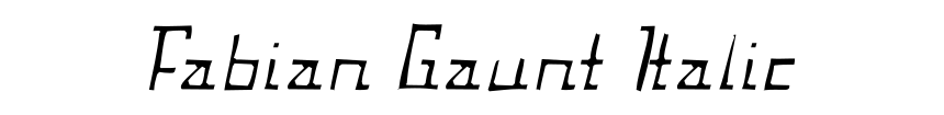 Fabian Gaunt Italic