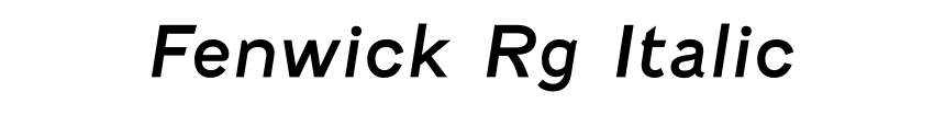 Fenwick Rg Italic