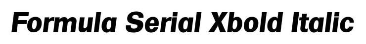 Formula Serial Xbold Italic