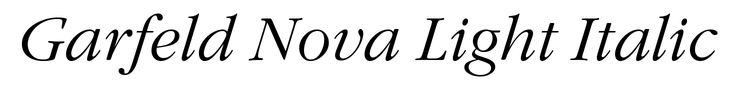 Garfeld Nova Light Italic