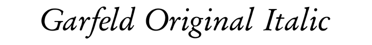 Garfeld Original Italic
