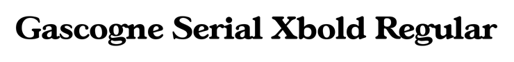 Gascogne Serial Xbold Regular