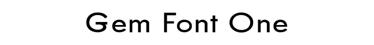 Gem Font One