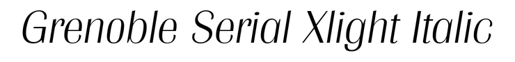 Grenoble Serial Xlight Italic