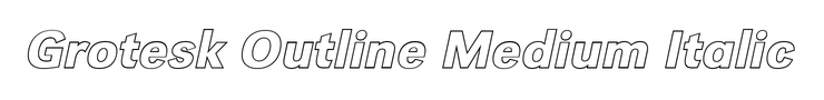 Grotesk Outline Medium Italic