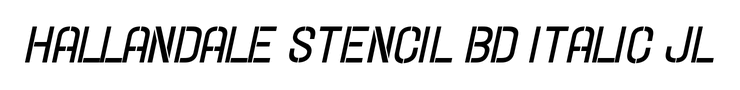 Hallandale Stencil Bd Italic JL