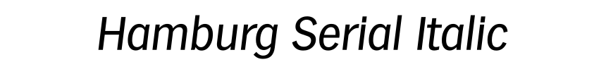 Hamburg Serial Italic