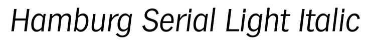 Hamburg Serial Light Italic
