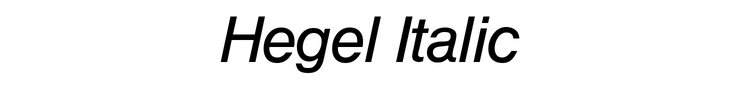 Hegel Italic